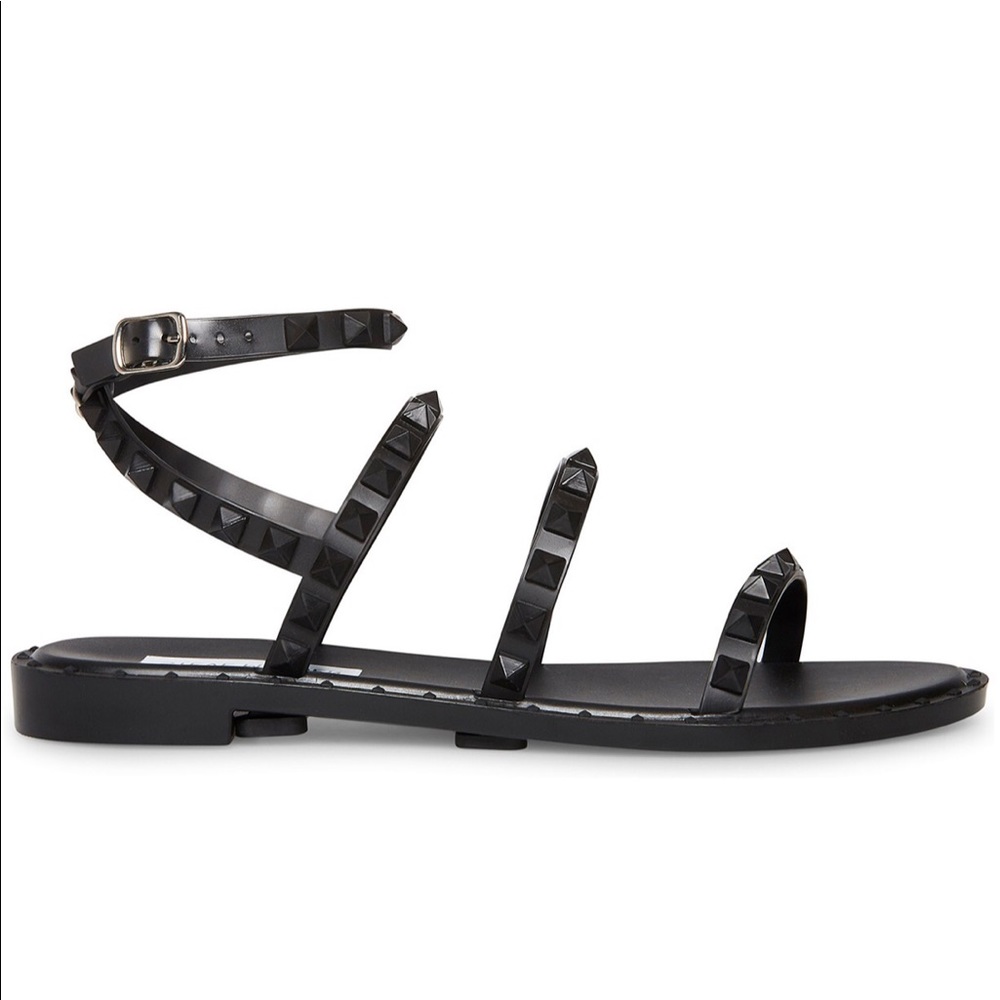 Steve Madden Travel-J Studded Flat Jelly Sandals